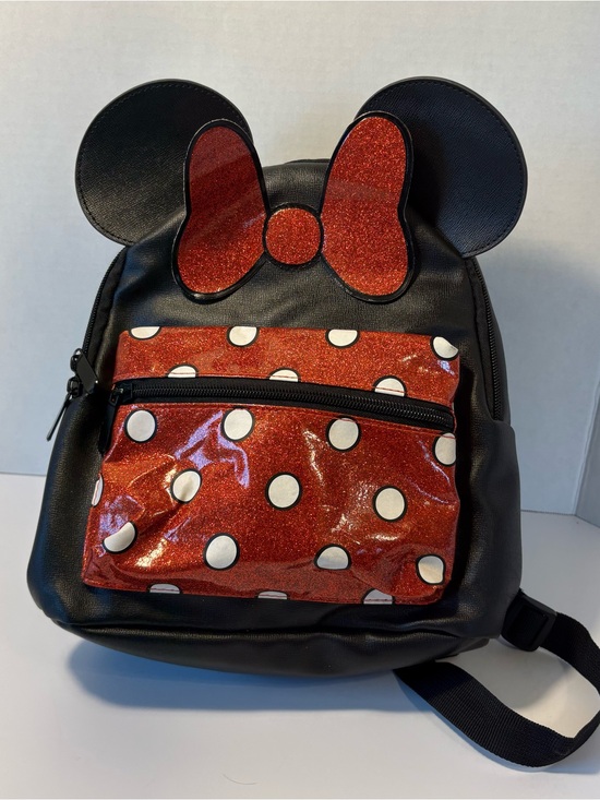 Minnie Mouse Polka Dot Backpack - Red and Black main image 4